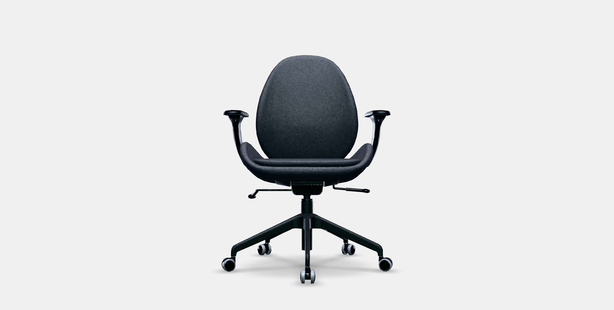 HATTEFJALL Office chair with armrests 3D model_9