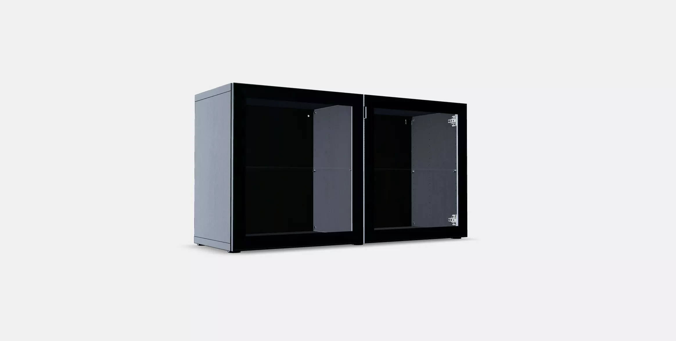 BESTA Shelf unit with glass doors 5 3D model_0