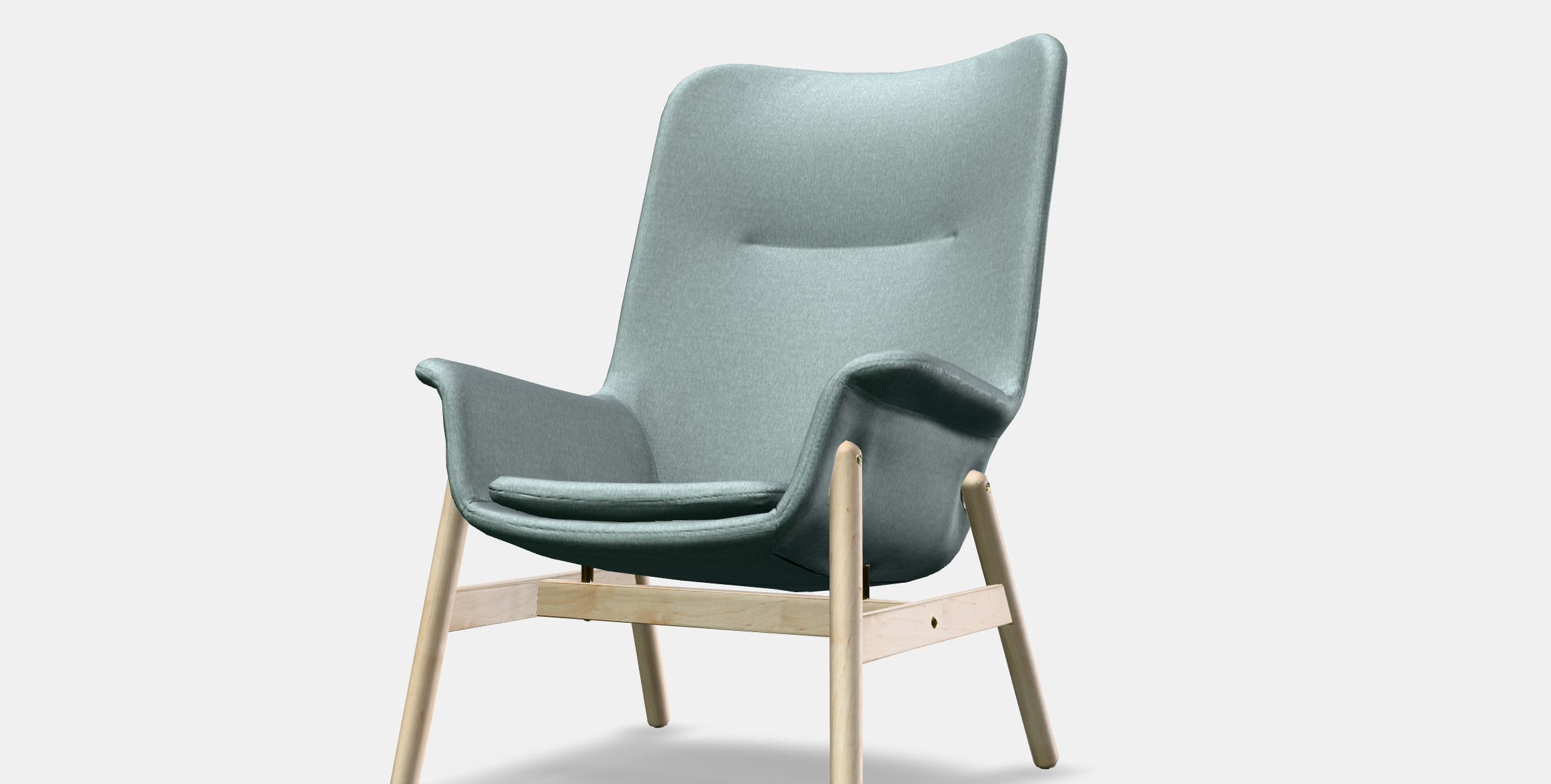 VEDBO High back armchair 1 Low-poly 3D model_12