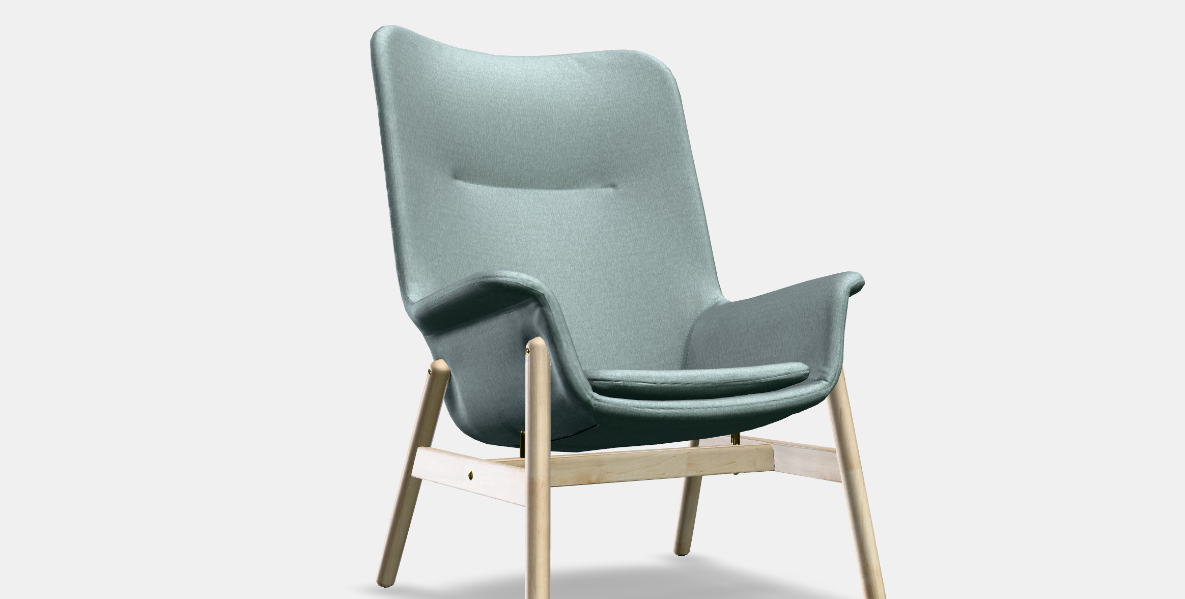 VEDBO High back armchair 1 Low-poly 3D model_7