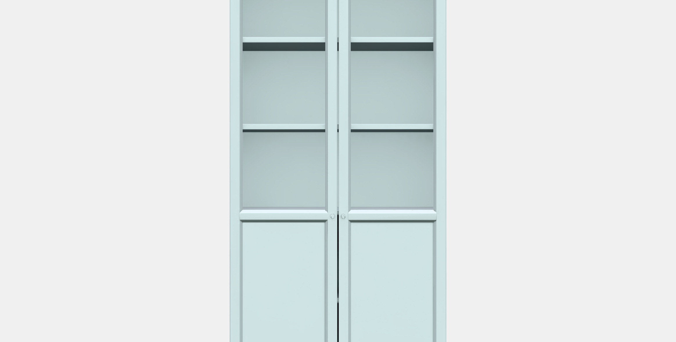 BILLY Bookcase w hght ext ut-pnl-glss drs 3D model_11