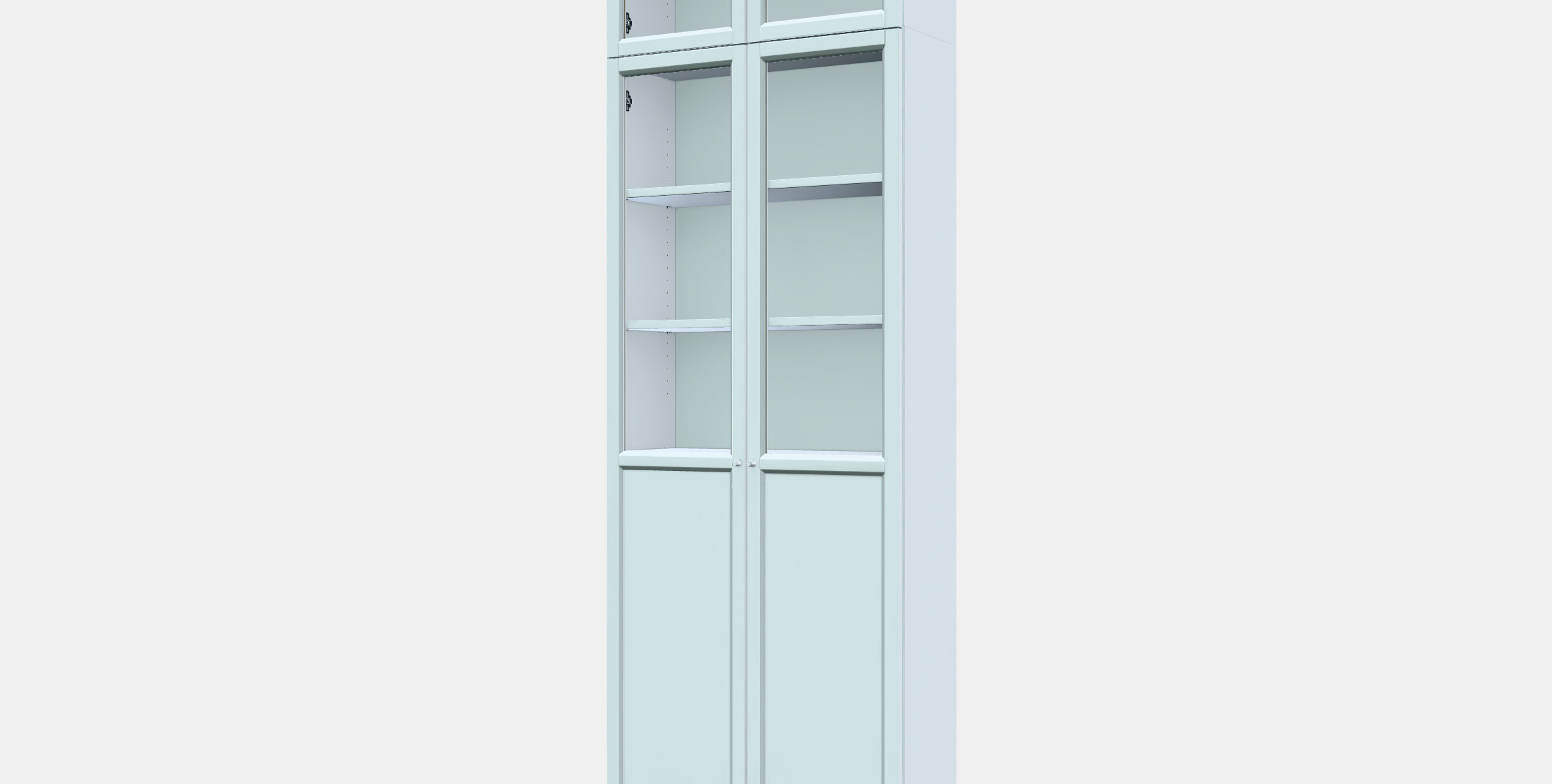 BILLY Bookcase w hght ext ut-pnl-glss drs 3D model_13