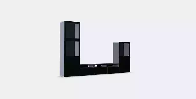 BESTA TV storage combination-glass doors 4