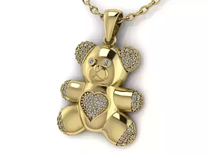 Bear Pendant Gold