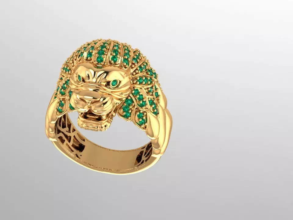 tiger ring gold 3D print model