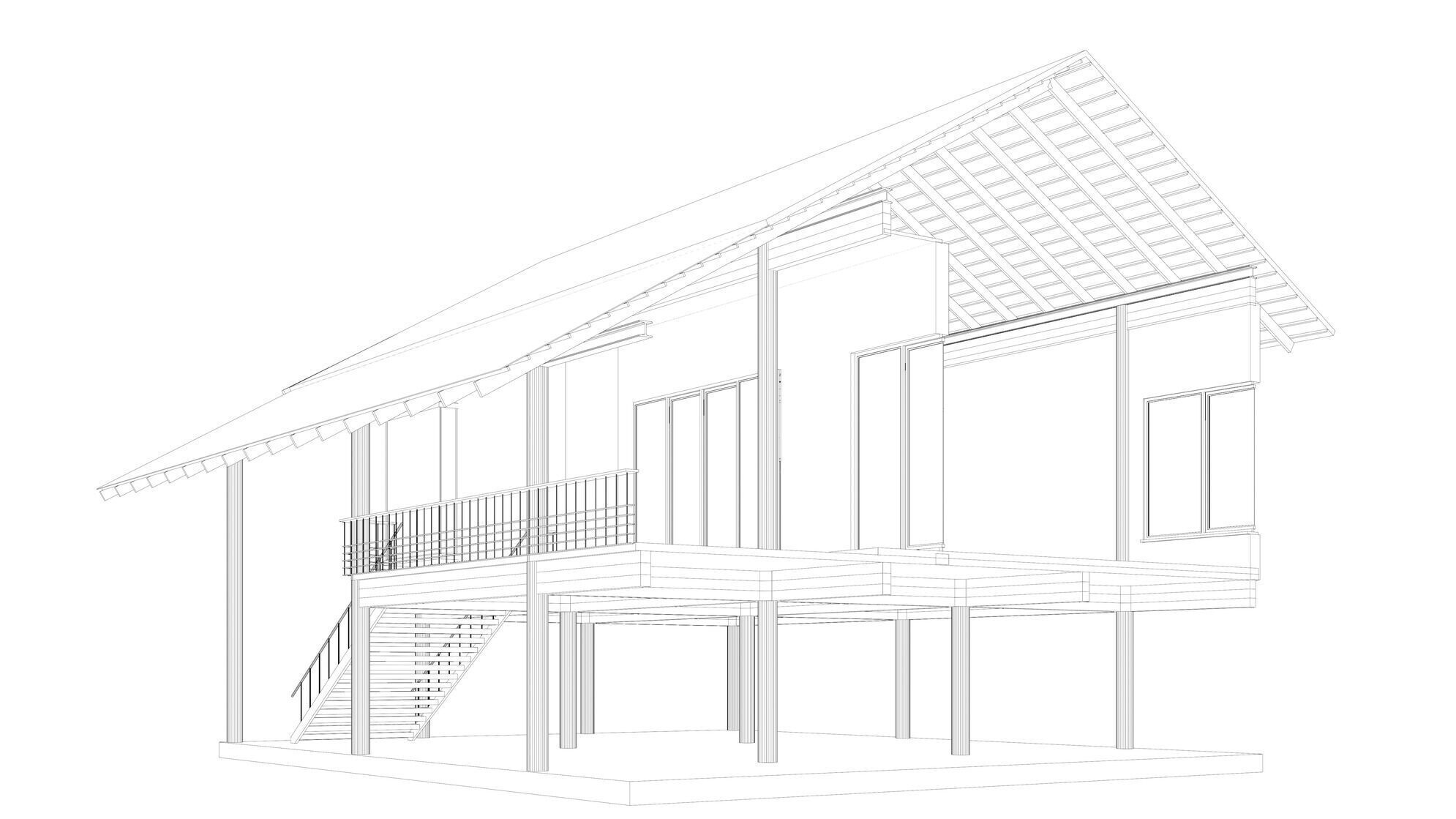 Tropical house in section cut 25-06 3D model_5