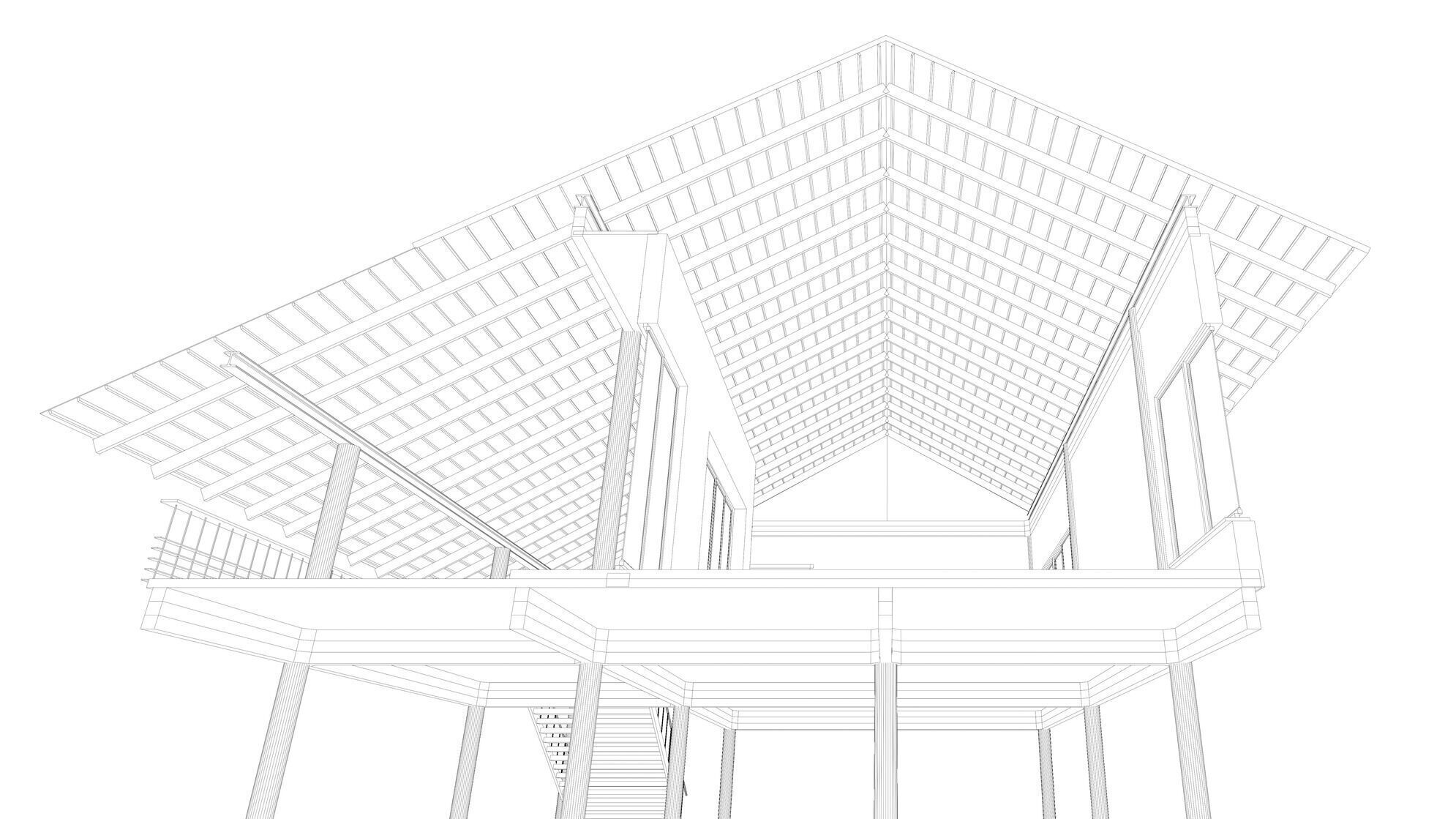 Tropical house in section cut 25-06 3D model_8