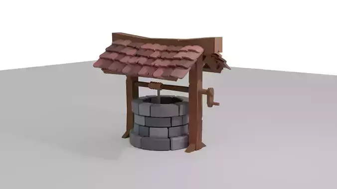 Low poly Well Low-poly 3D model