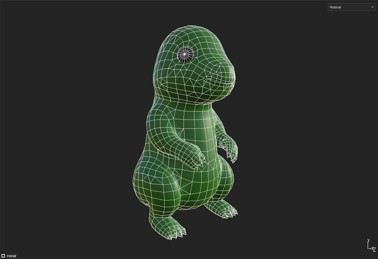 dinosaur toy Low-poly 3D model_6