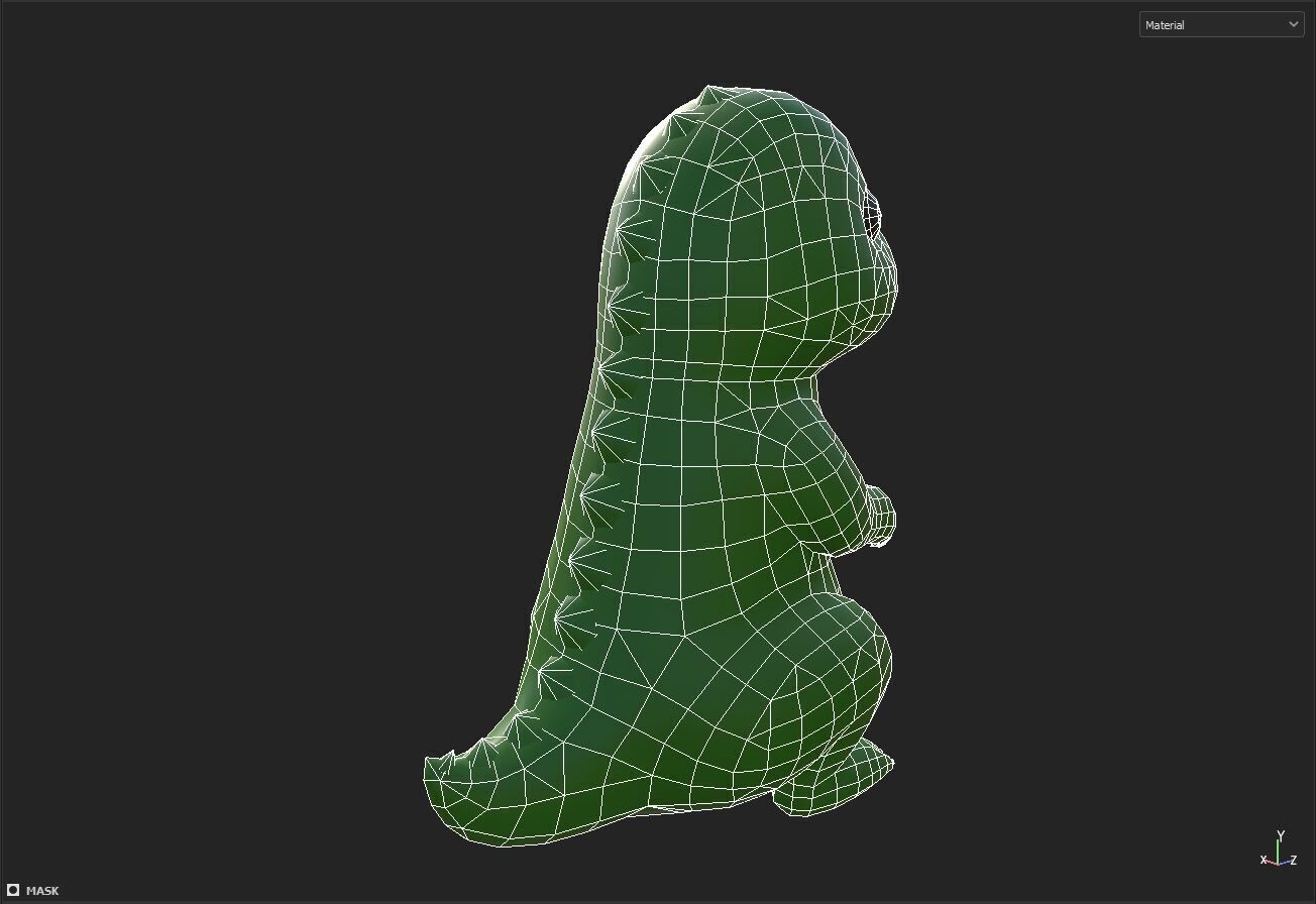 dinosaur toy Low-poly 3D model_7