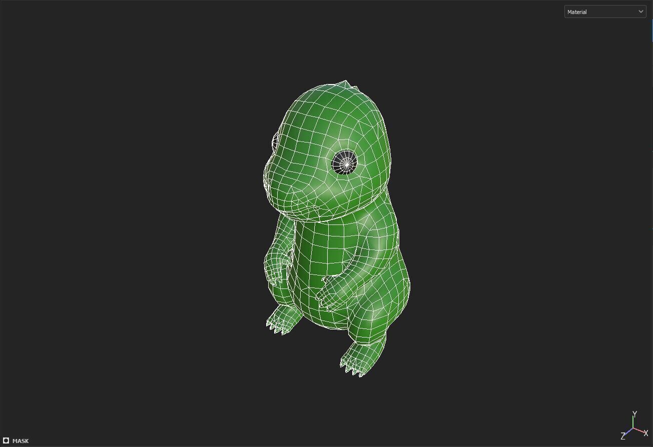 dinosaur toy Low-poly 3D model_5