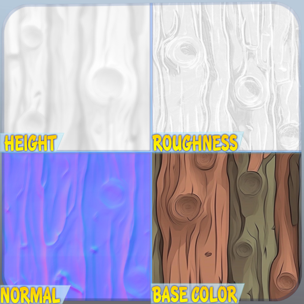 Stylized Bark Seamless Texture Texture_1