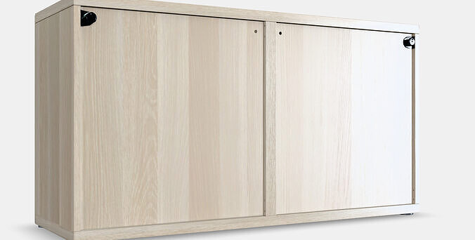 BESTA Shelf unit with glass doors 8 3D model