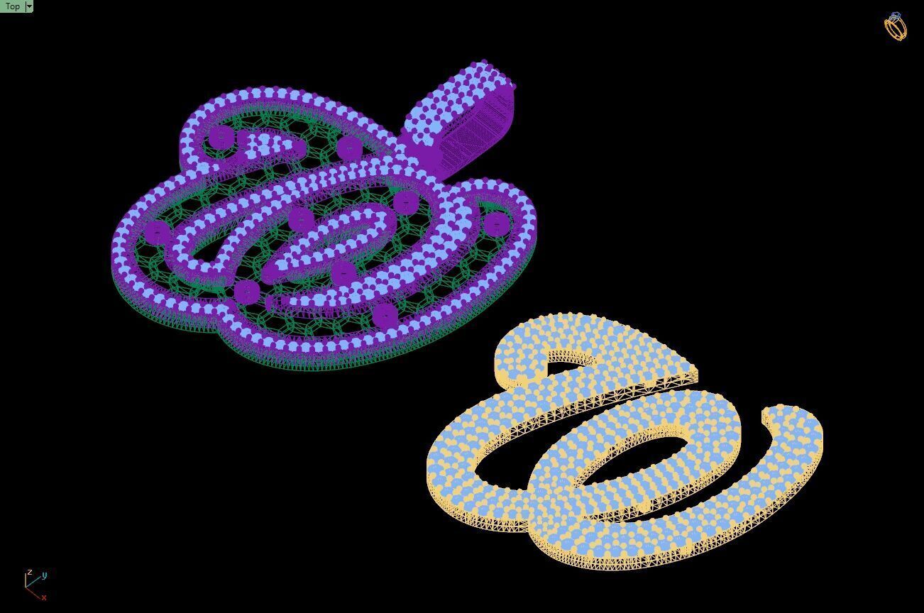 Custom Washington Nationals Diamond Pendant - Base Ball Team 3D print model_14