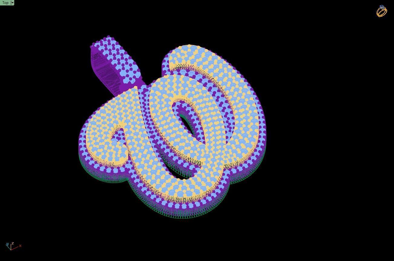 Custom Washington Nationals Diamond Pendant - Base Ball Team 3D print model_13