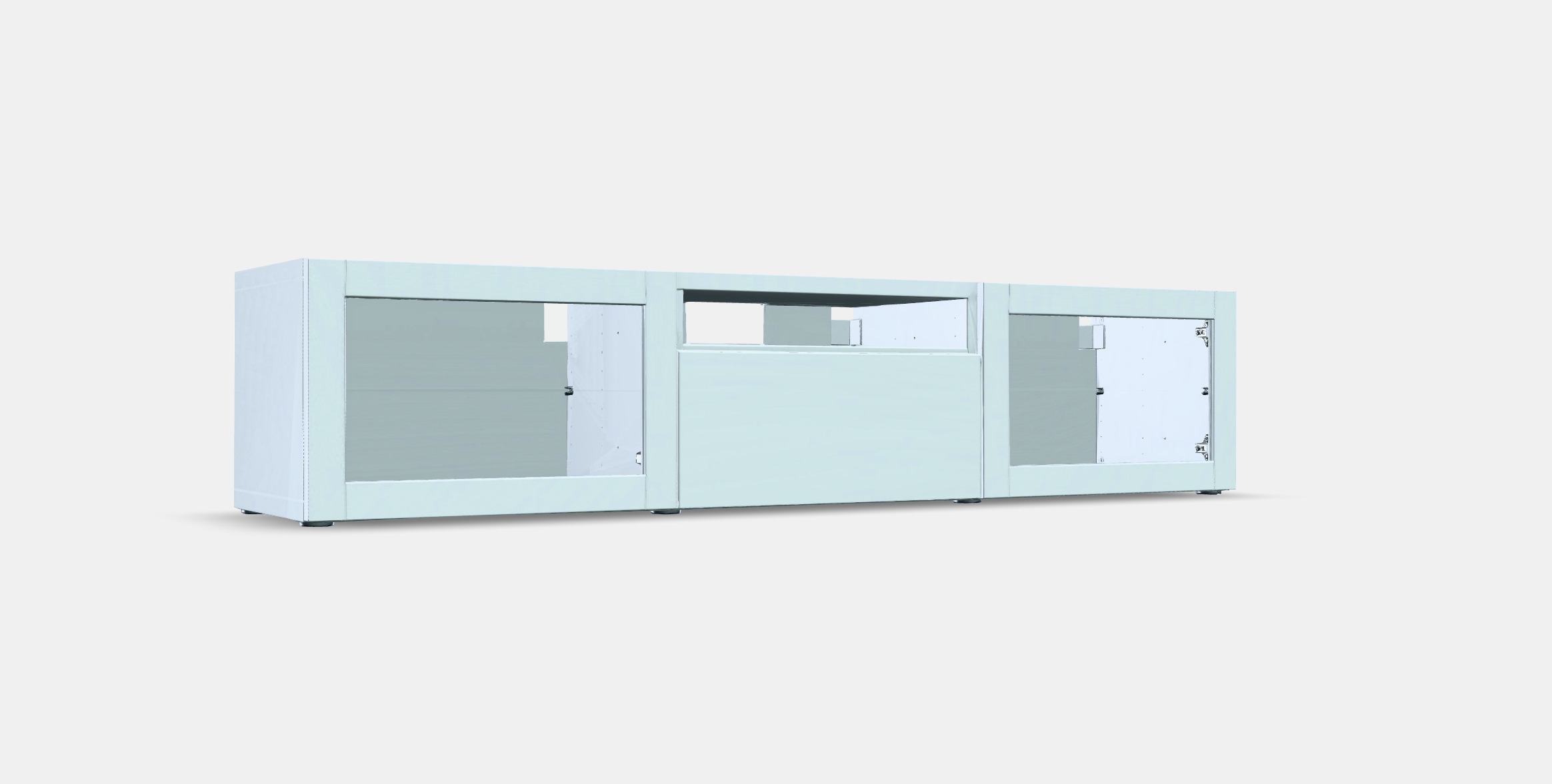 BESTA TV bench 78 Low-poly 3D model_9