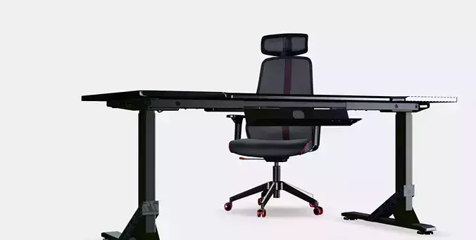 UPPSPEL - MATCHSPEL gaming desk and chair
