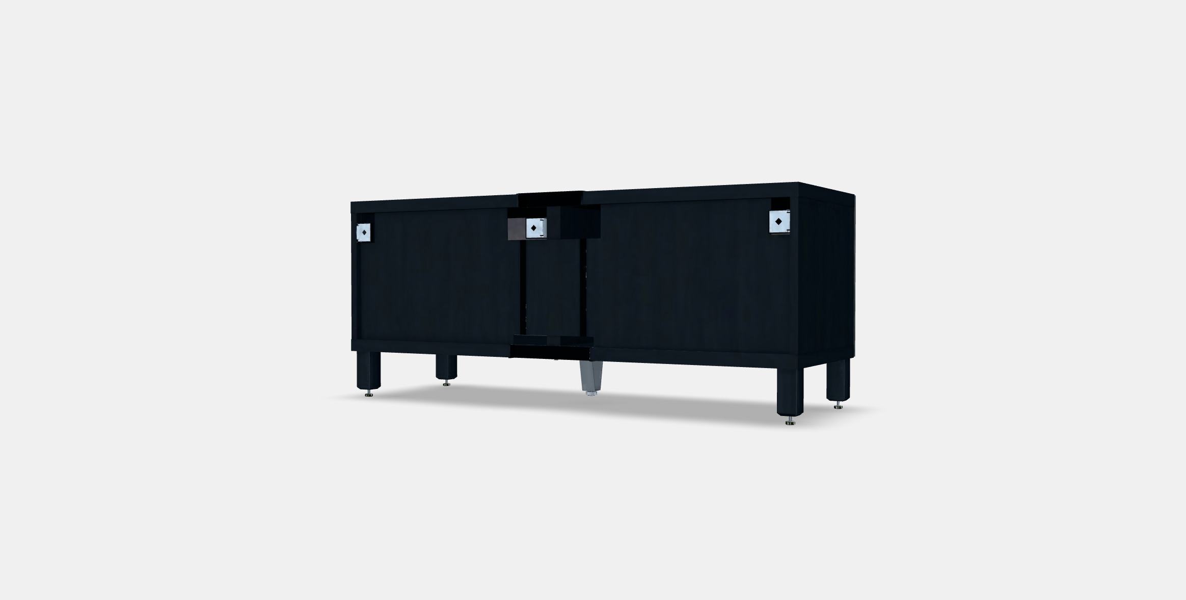 BESTA TV bench with doors 37 Low-poly 3D model_5