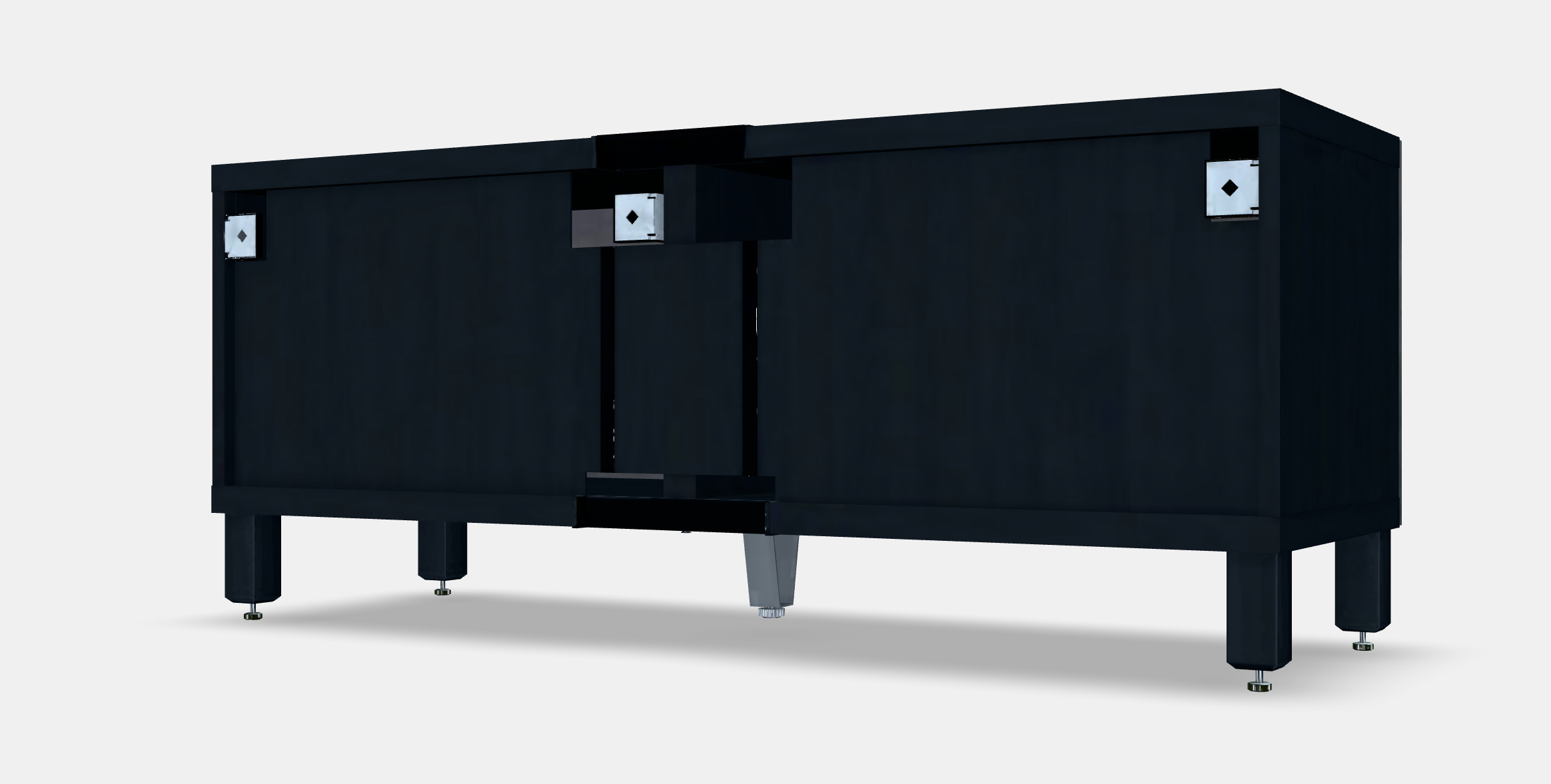 BESTA TV bench with doors 37 Low-poly 3D model_7