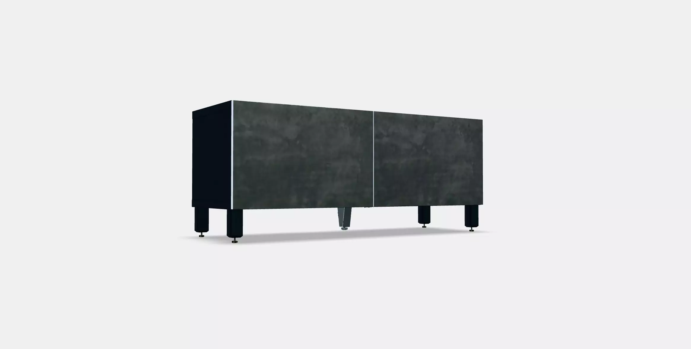 BESTA TV bench with doors 37 Low-poly 3D model_0