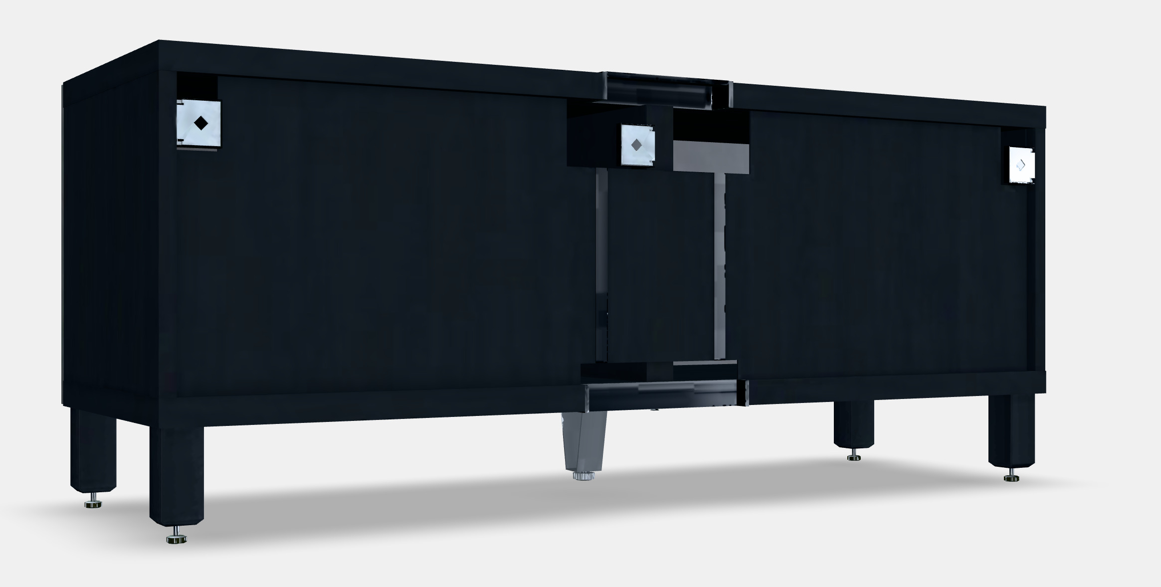 BESTA TV bench with doors 37 Low-poly 3D model_2