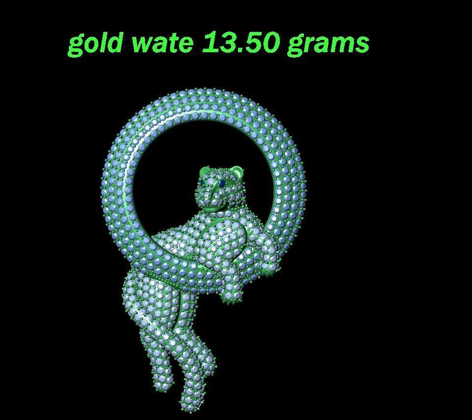 panther pendant 3D print model_1