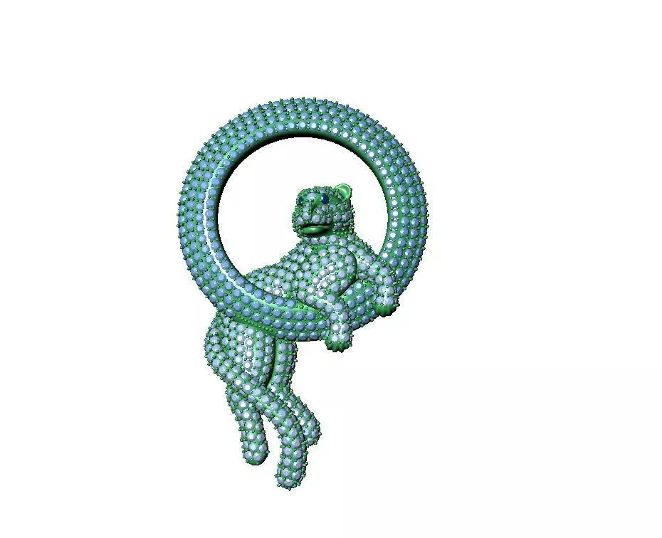 panther pendant 3D print model_0