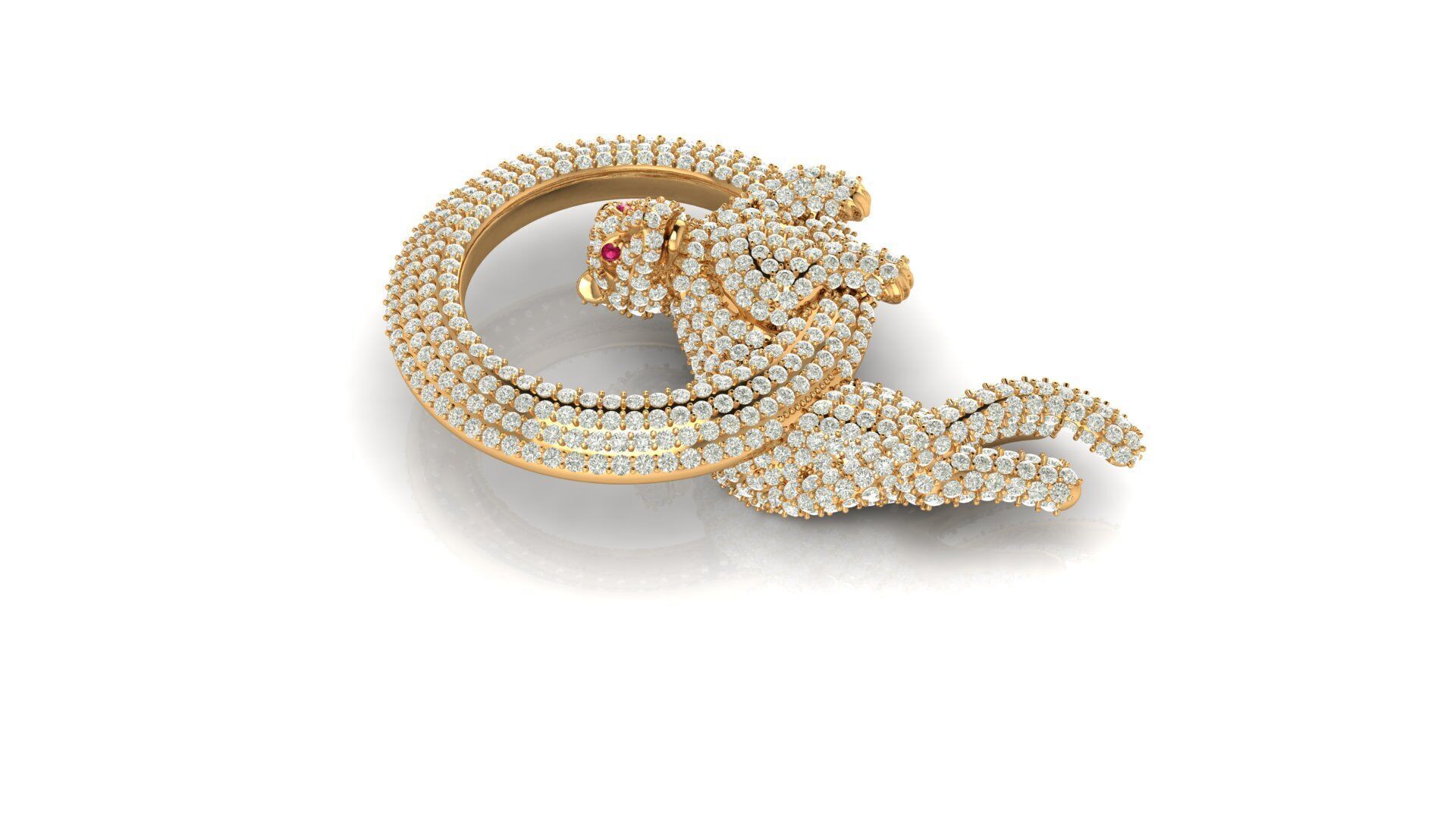 panther pendant 3D print model_4