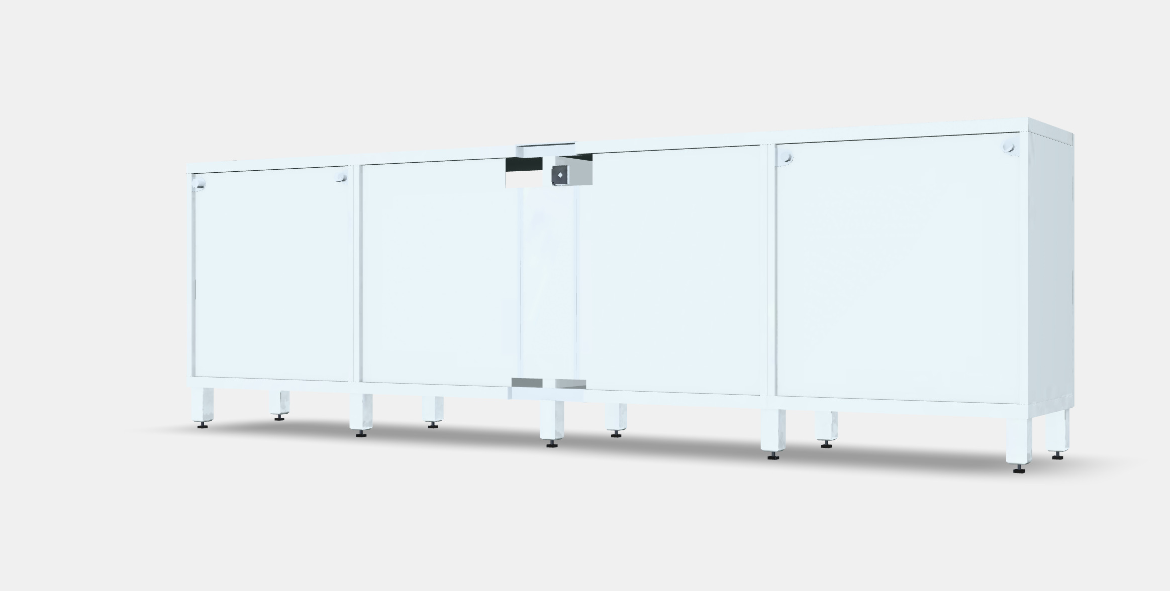 BESTA TV bench with doors and drawers 3 Low-poly 3D model_6