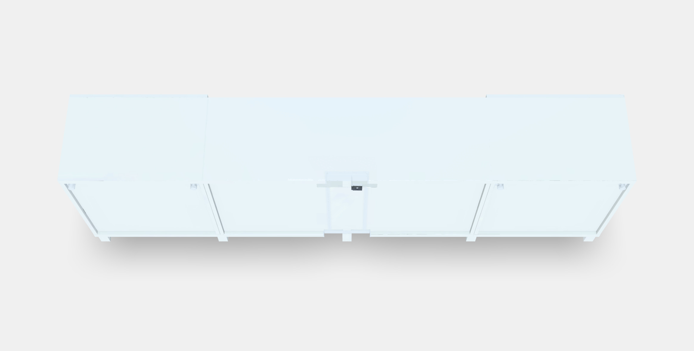 BESTA TV bench with doors and drawers 3 Low-poly 3D model_3