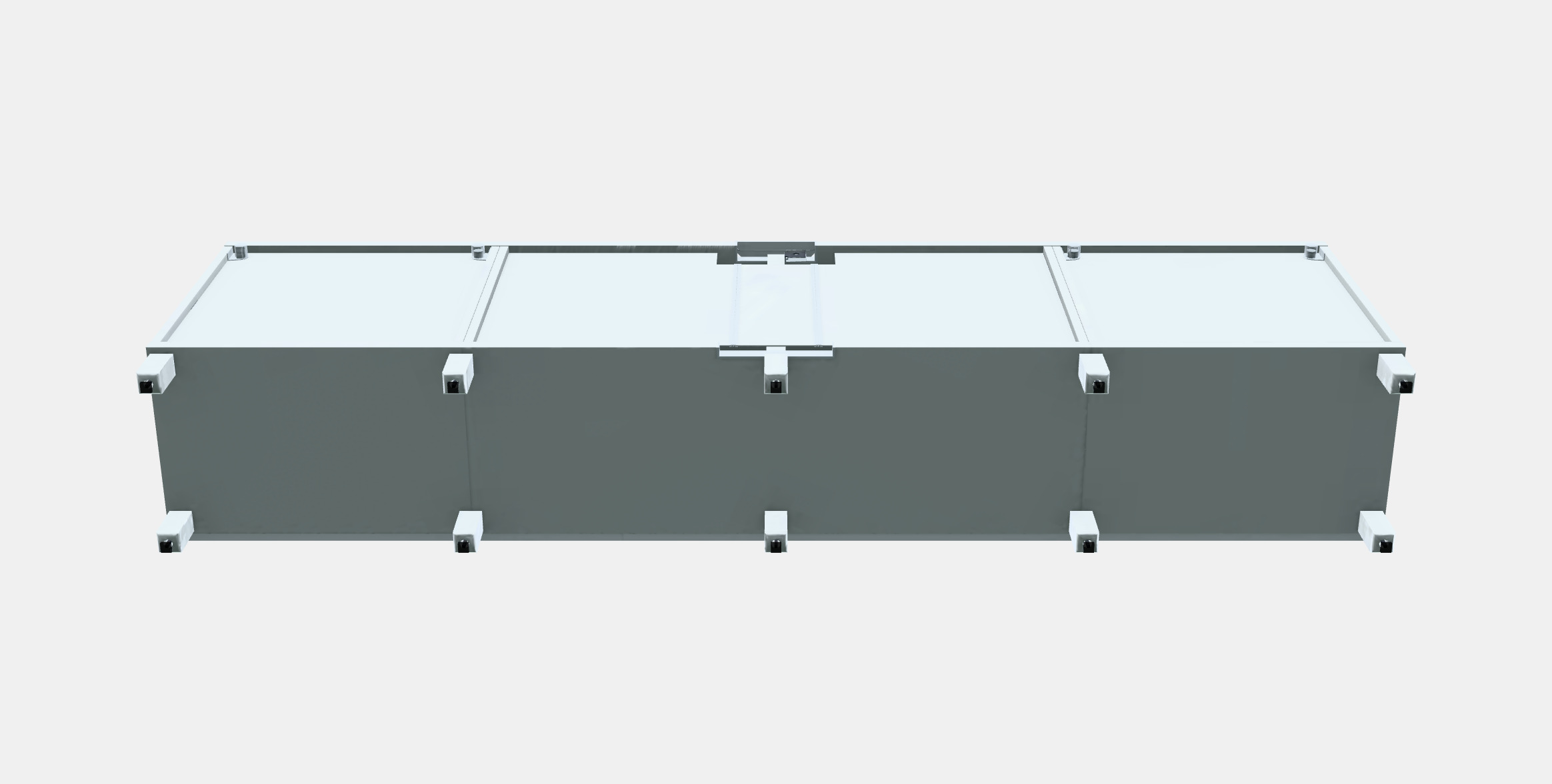 BESTA TV bench with doors and drawers 3 Low-poly 3D model_8
