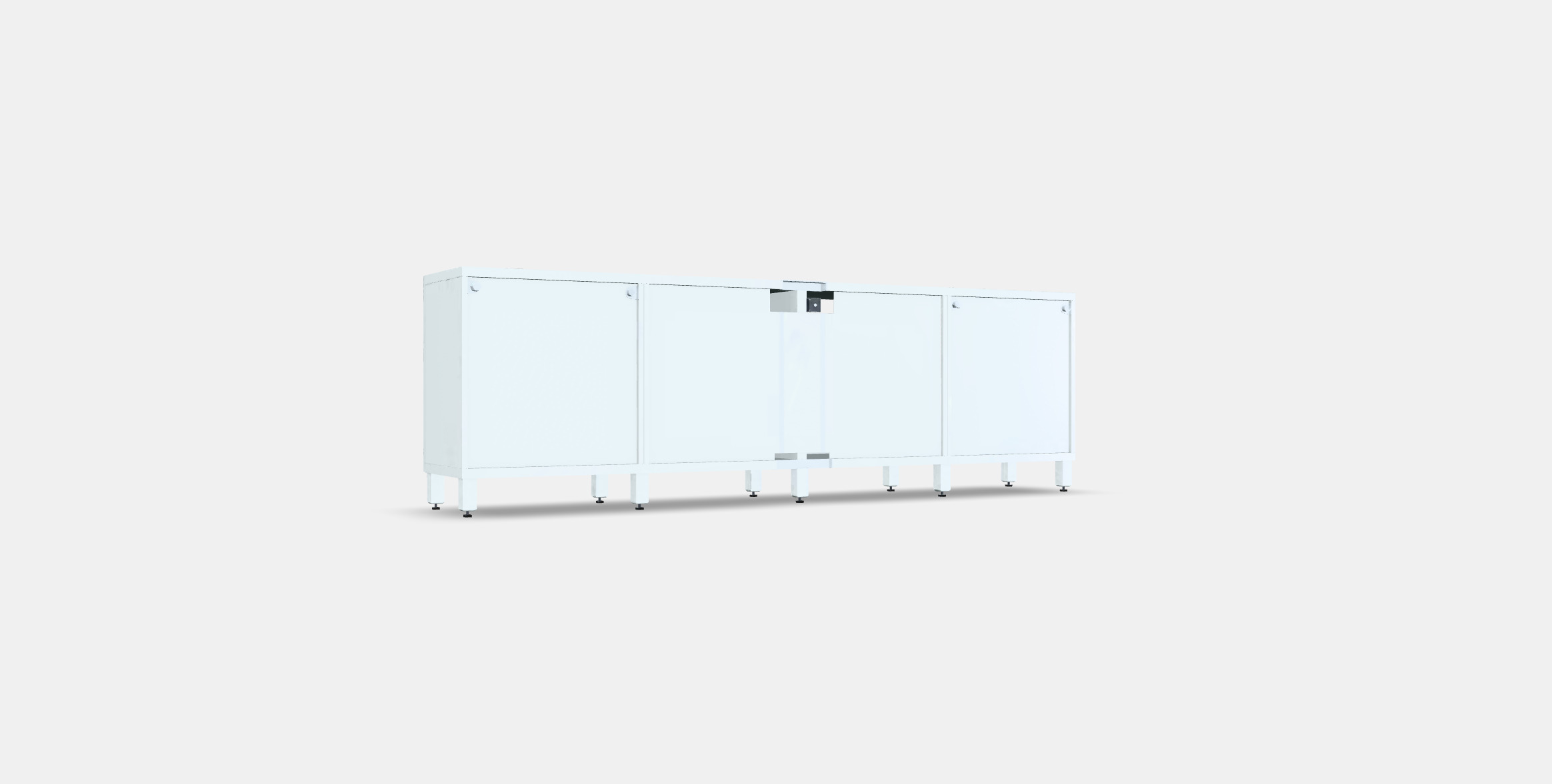 BESTA TV bench with doors and drawers 3 Low-poly 3D model_16