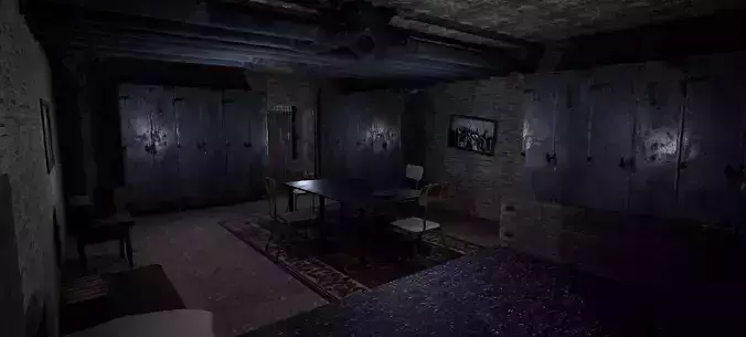 Rusty Dark Horror Basement Floor 3 Room