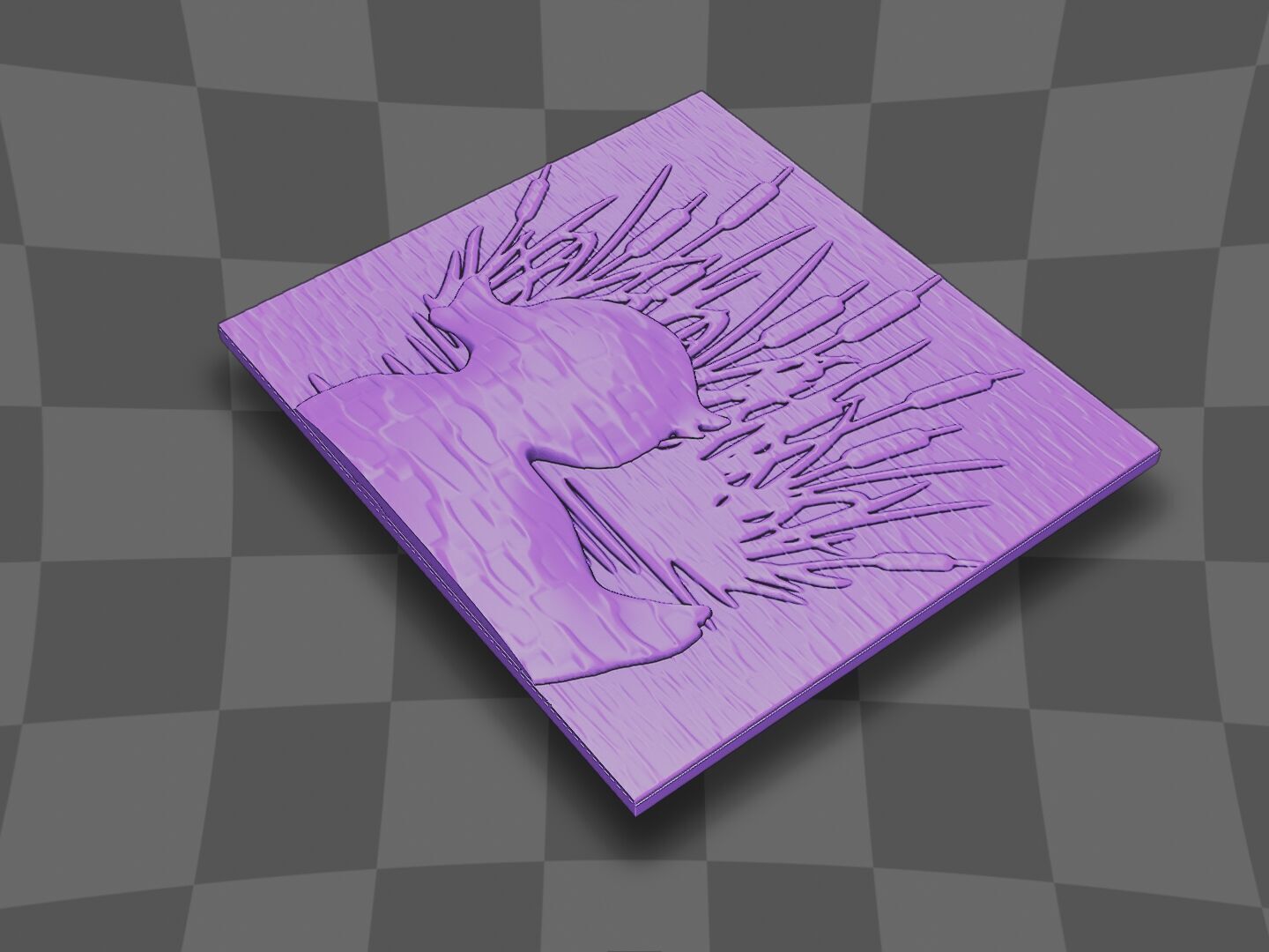 The cute duck in the lake 3D print model_7