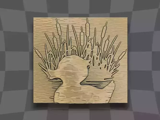 The cute duck in the lake