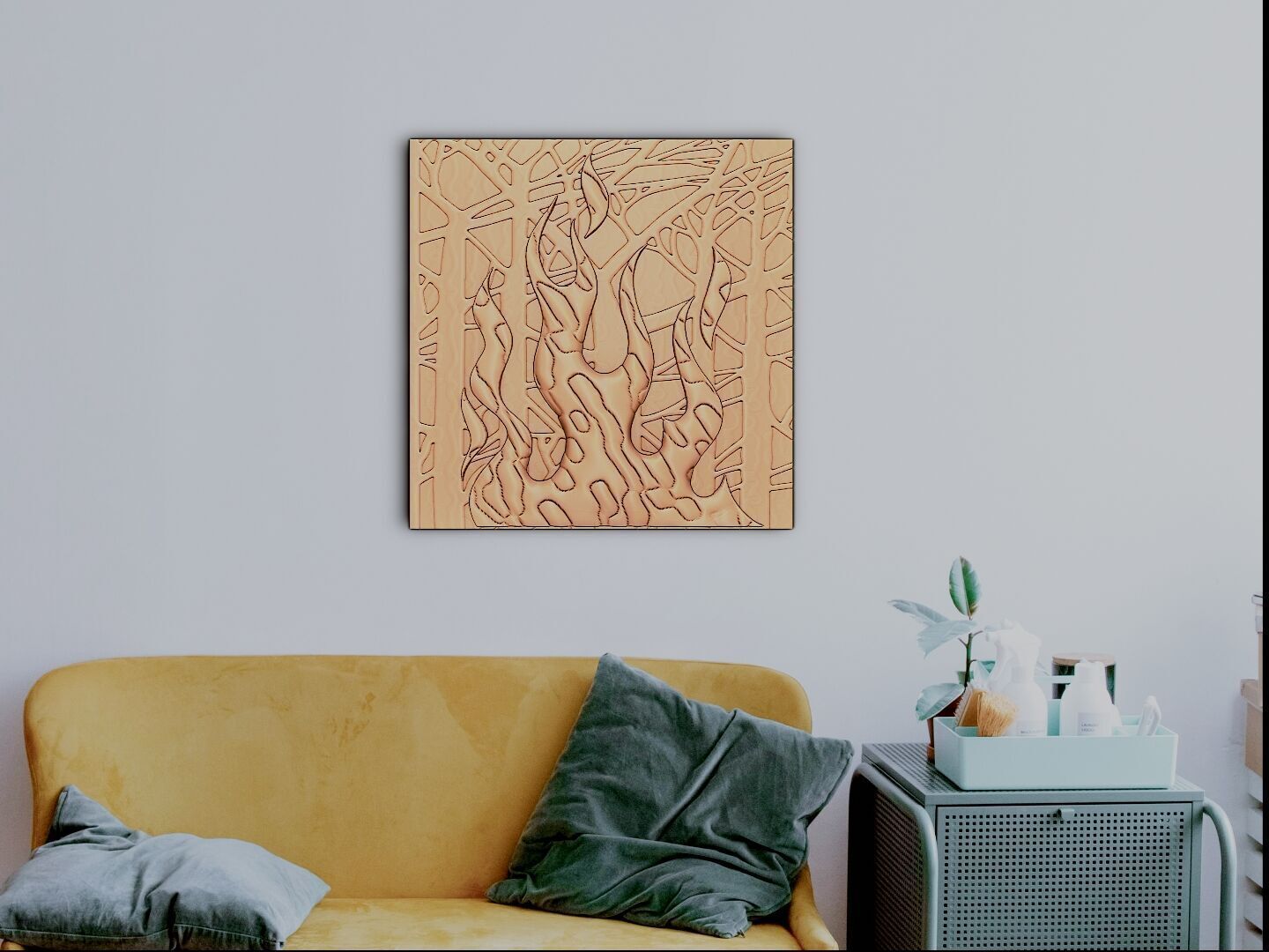 Fire incident in forest 3D print model_2