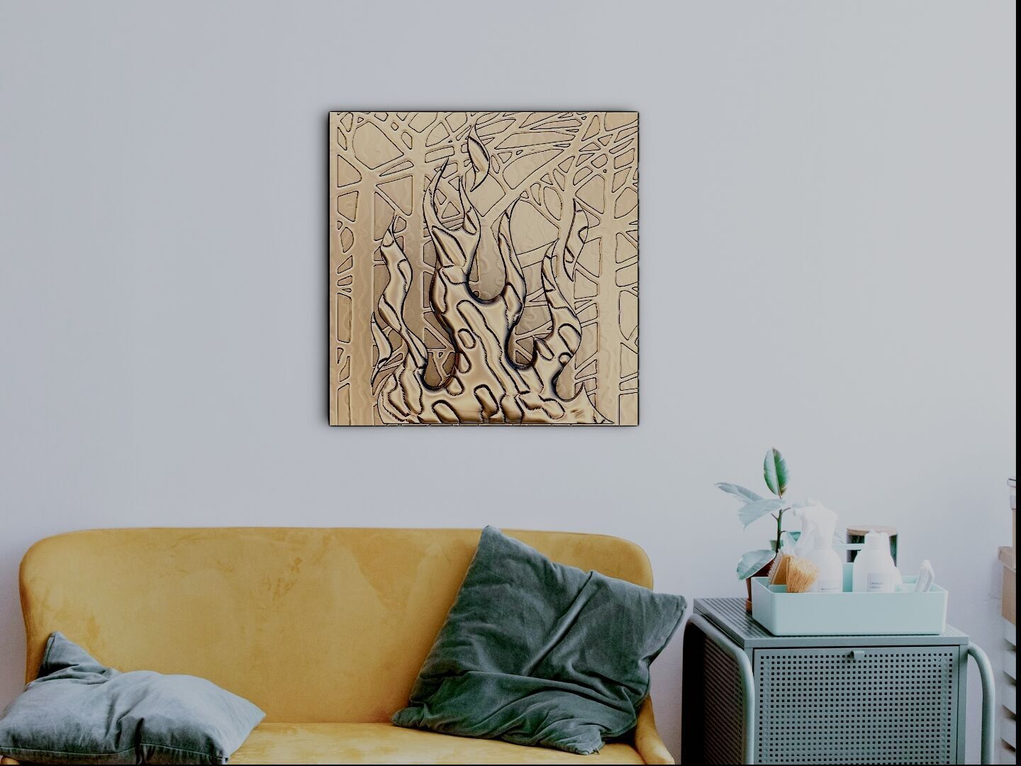 Fire incident in forest 3D print model_3