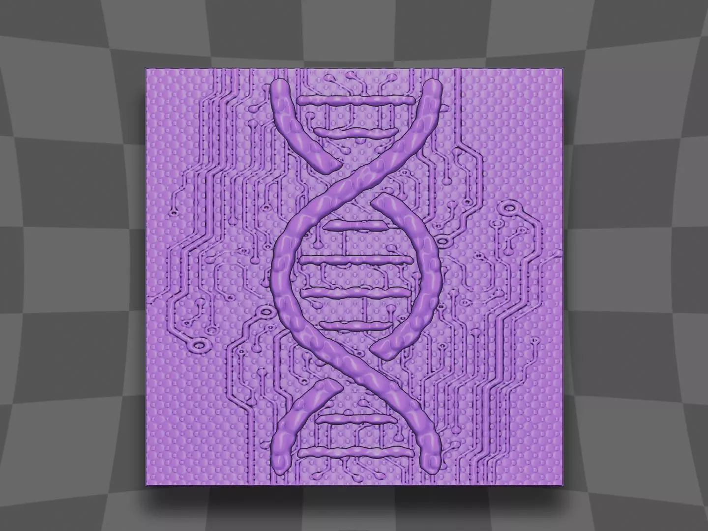 The AI ADN with electrical curcuit 3D print model
