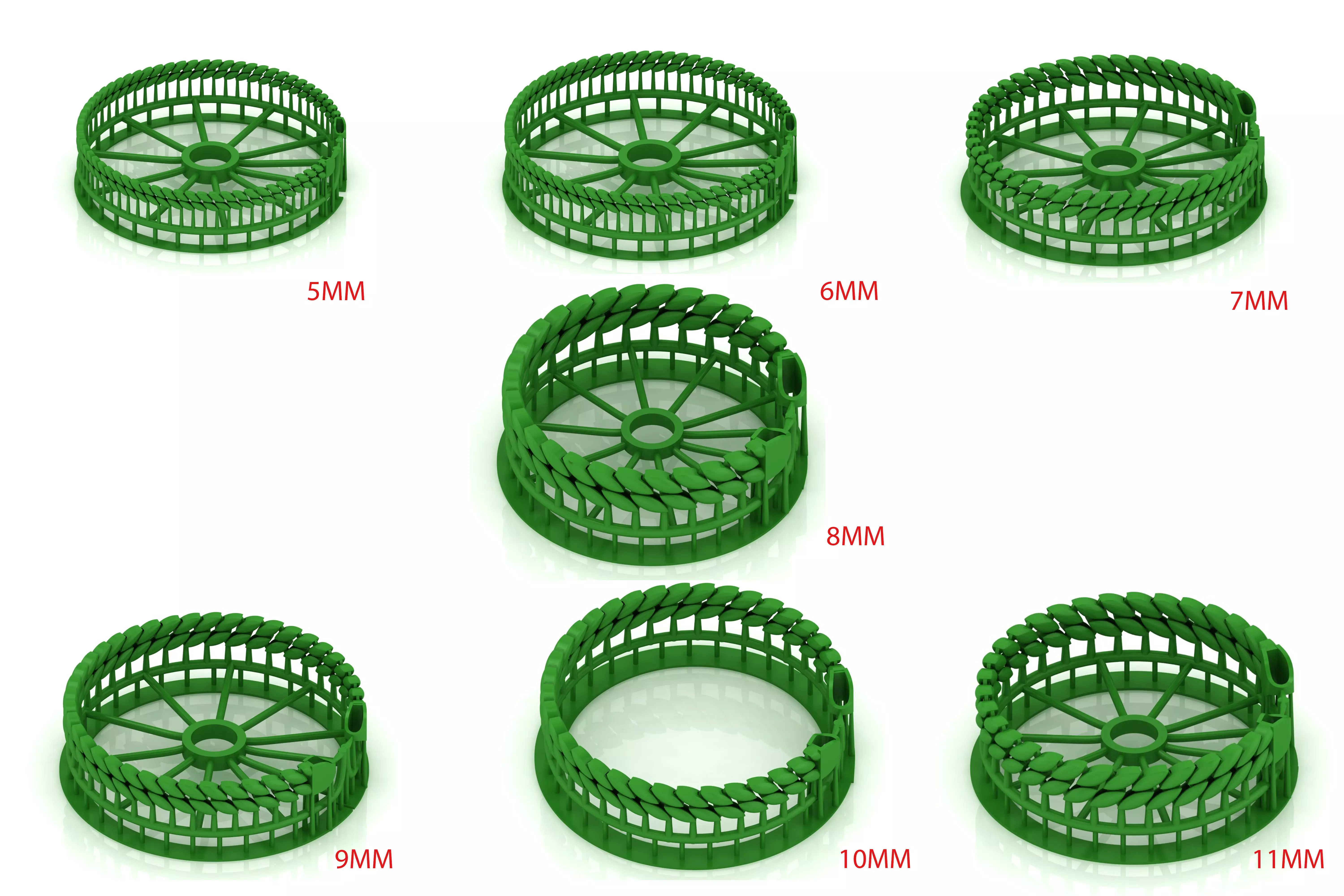  7 SIZE SET TOP SOLD  NEW SPIRAL CUBAN LINK CHAIN BRACELET 3D Model Collection_0