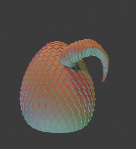 Magic the Gathering - Dragon Egg Deckbox and Dice Storage 3D print model_1