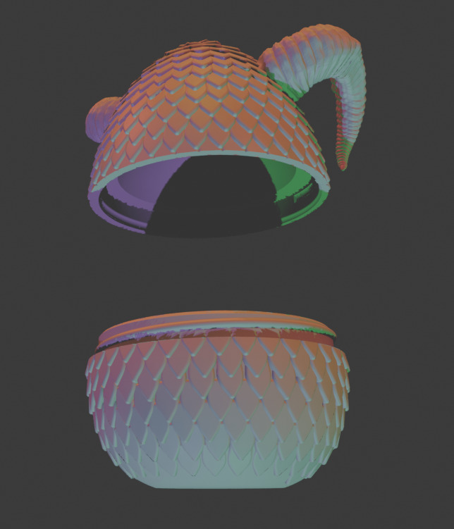 Magic the Gathering - Dragon Egg Deckbox and Dice Storage 3D print model_4