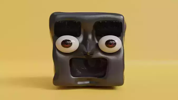 Modelo 3D Hombre Cubico Estilizado Low Poly 