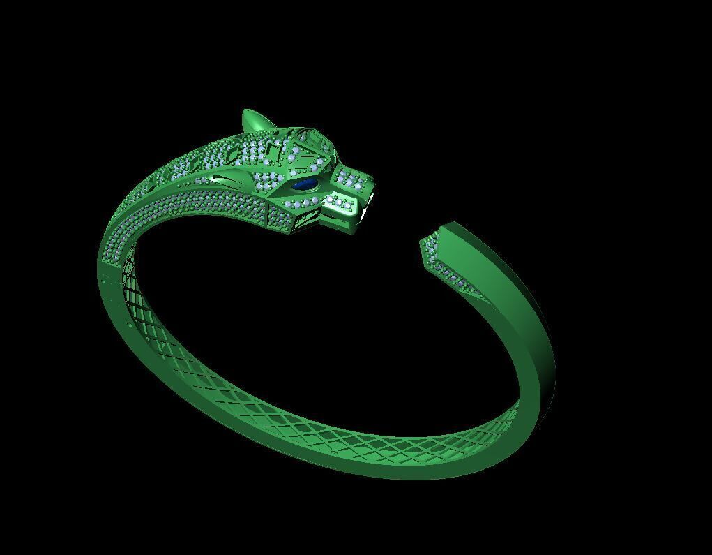 panther braclate  3D print model_4