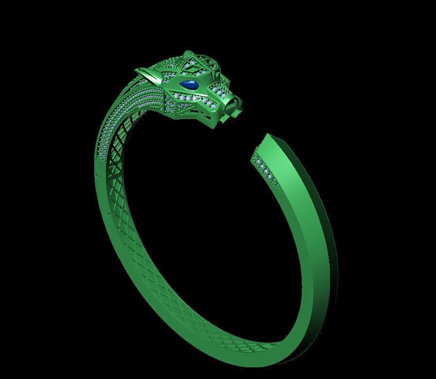 panther braclate  3D print model_5