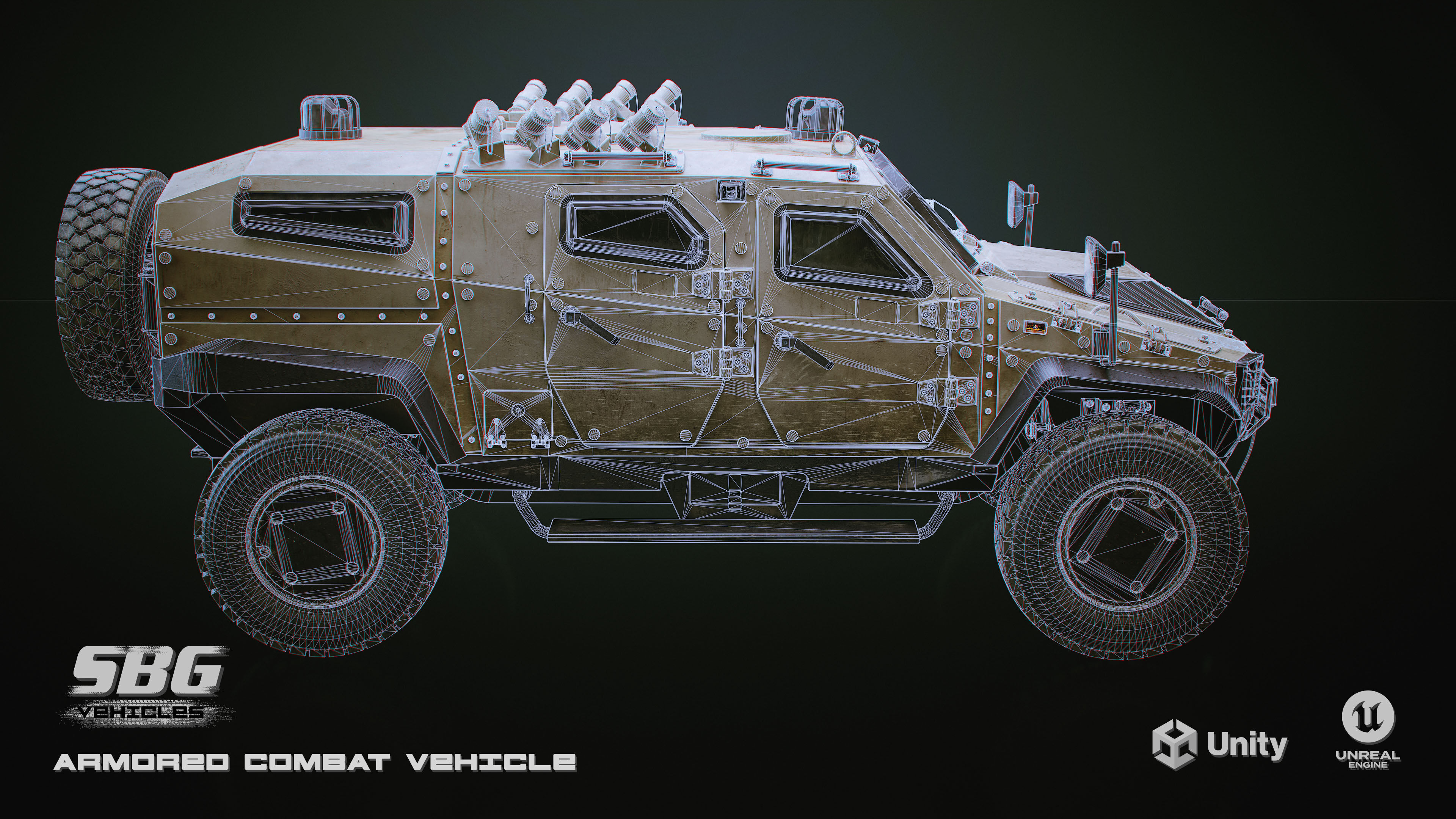 SBG Armored Combat Vehicle - Fortress On Wheels Edition Low-poly 3D model_12