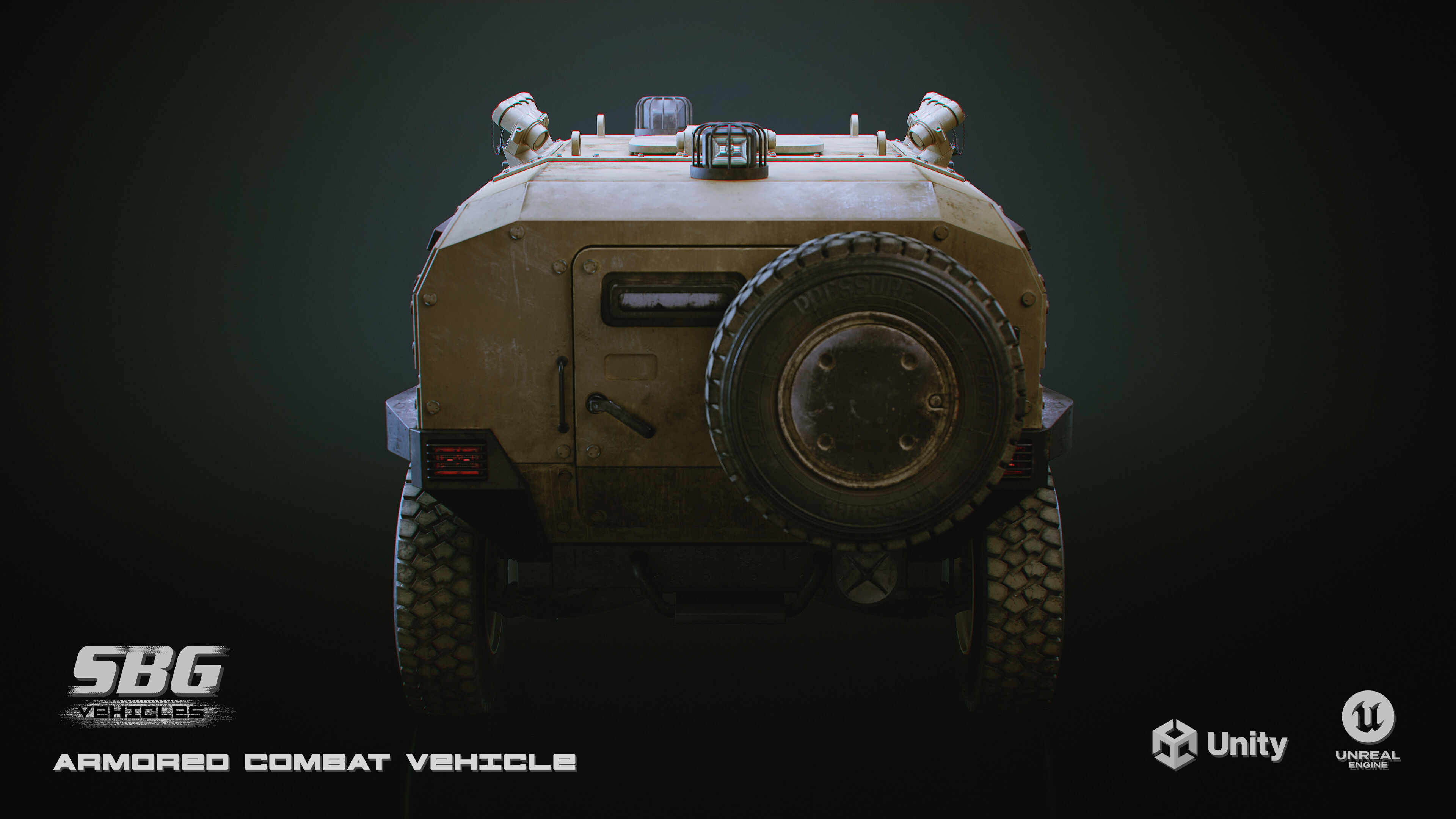 SBG Armored Combat Vehicle - Fortress On Wheels Edition Low-poly 3D model_9