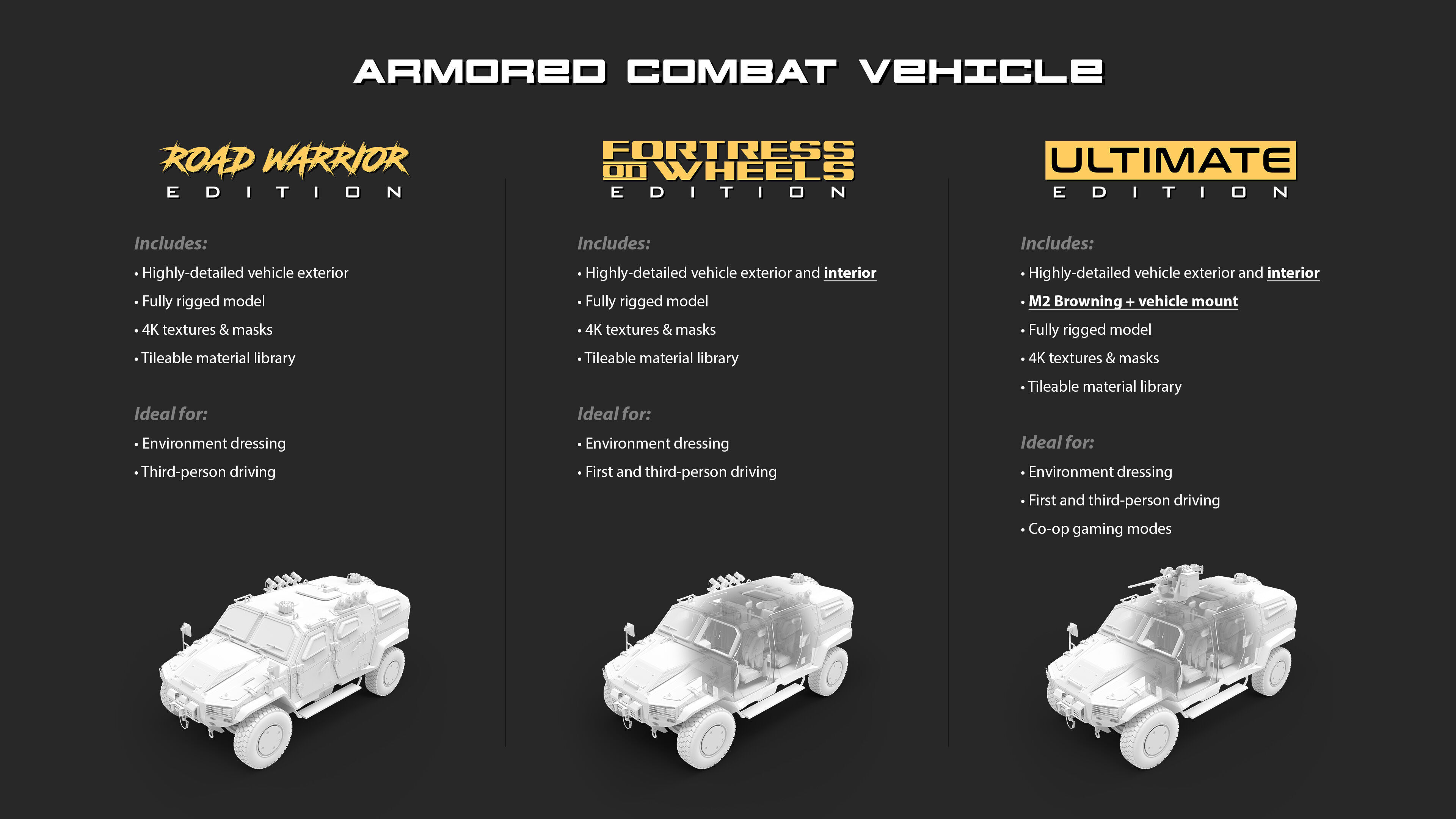 SBG Armored Combat Vehicle - Fortress On Wheels Edition Low-poly 3D model_14