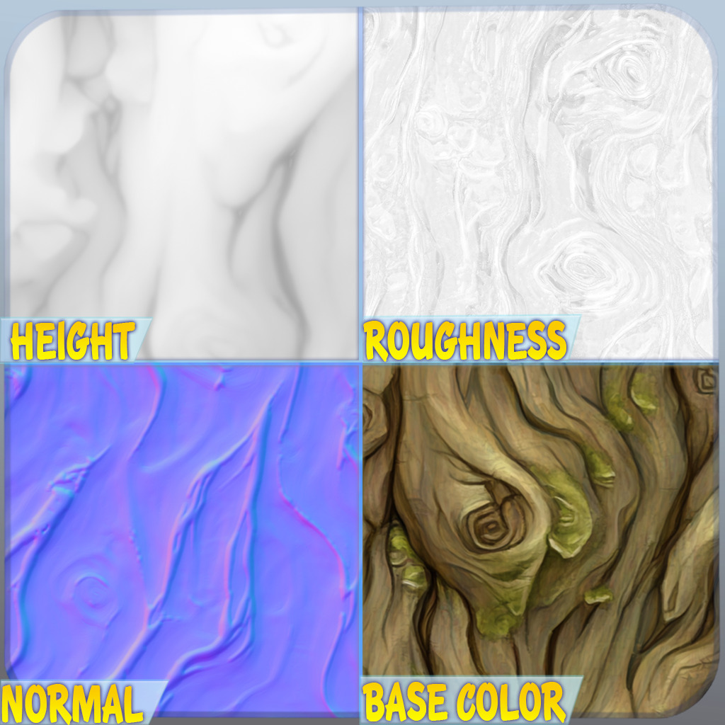 Stylized Bark Seamless Texture Texture_1