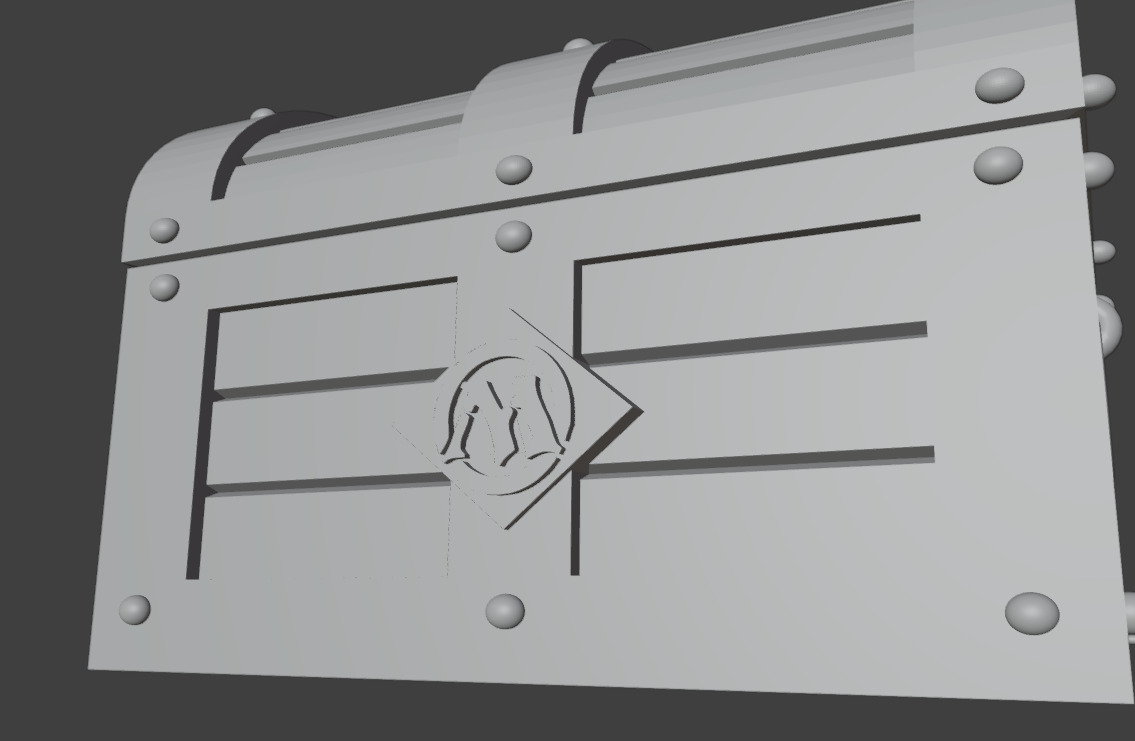 Magic the Gathering - Treasure Chest Deckbox and Dice Storage 3D print model_6