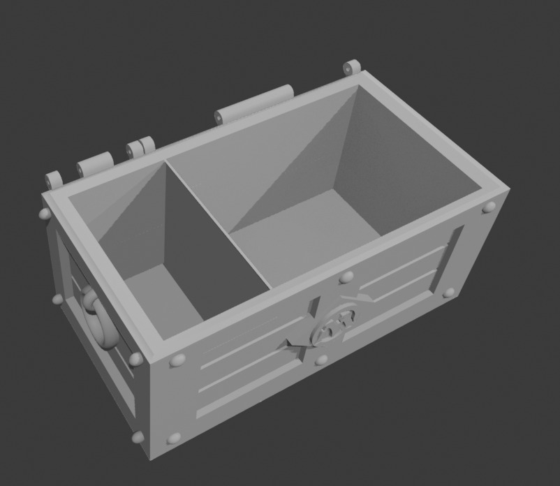 Magic the Gathering - Treasure Chest Deckbox and Dice Storage 3D print model_3